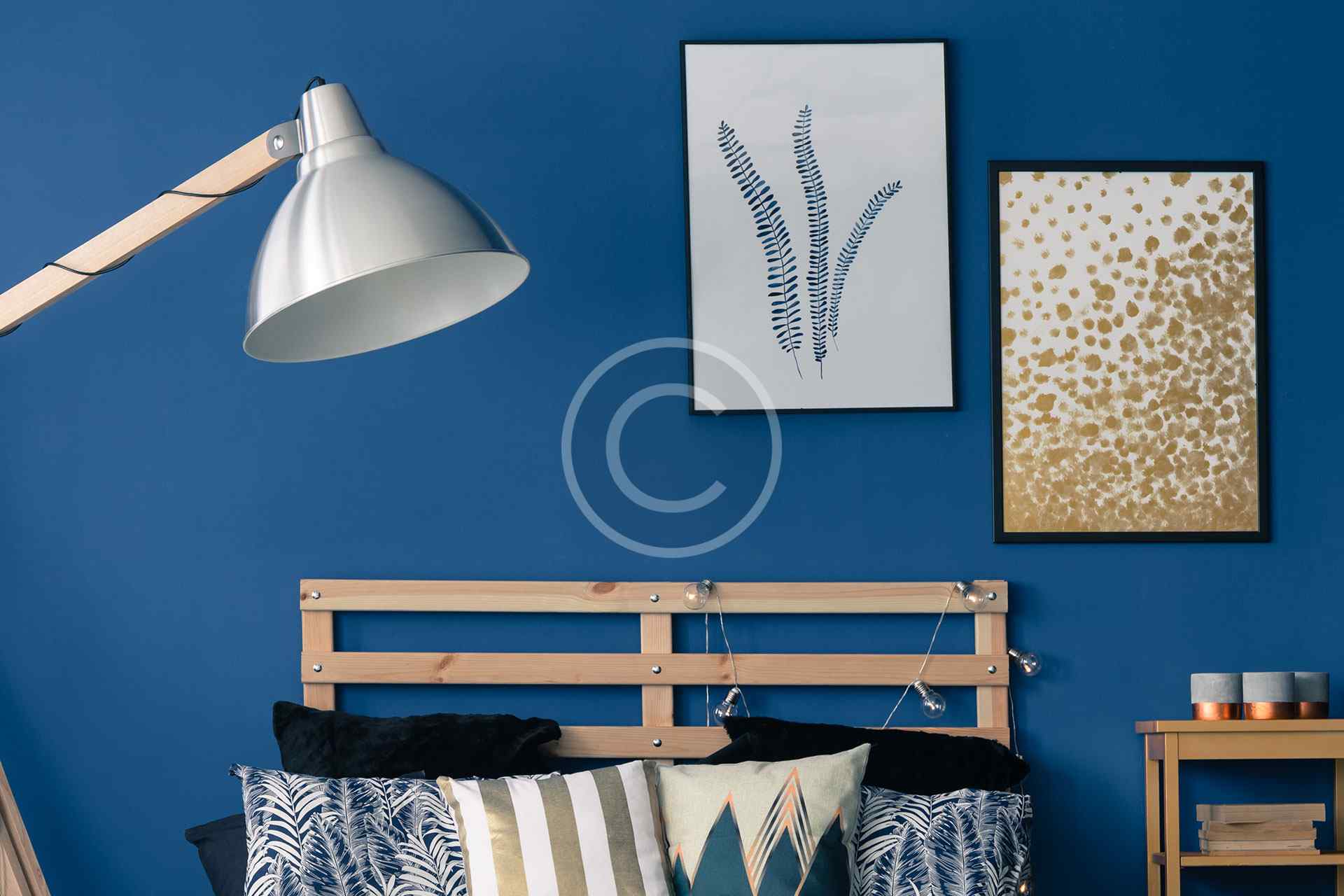 Best roofing company Blue modern bedroom